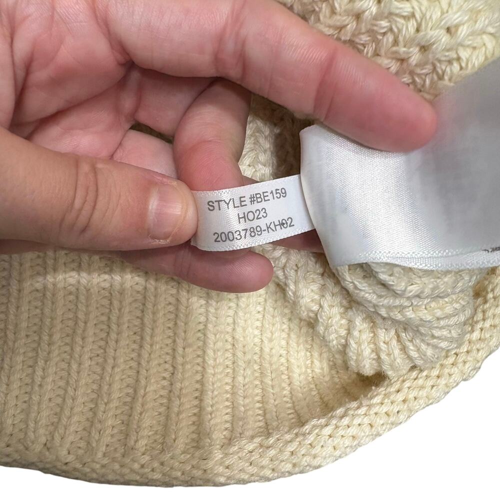 J. Crew Ivory Chunky Knit Relaxed Rollneck Turtleneck XXS Slouchy Oversized - Picture 6 of 8